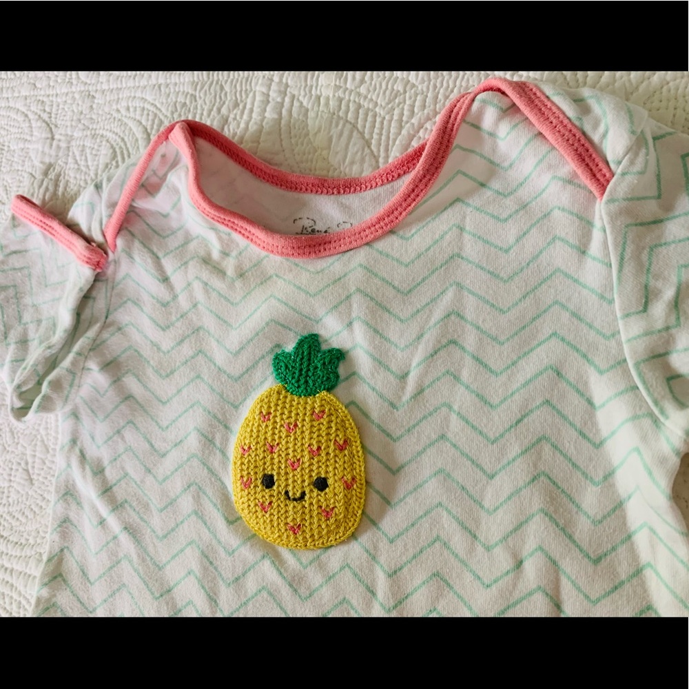 Pineapple Embroidered Onesie